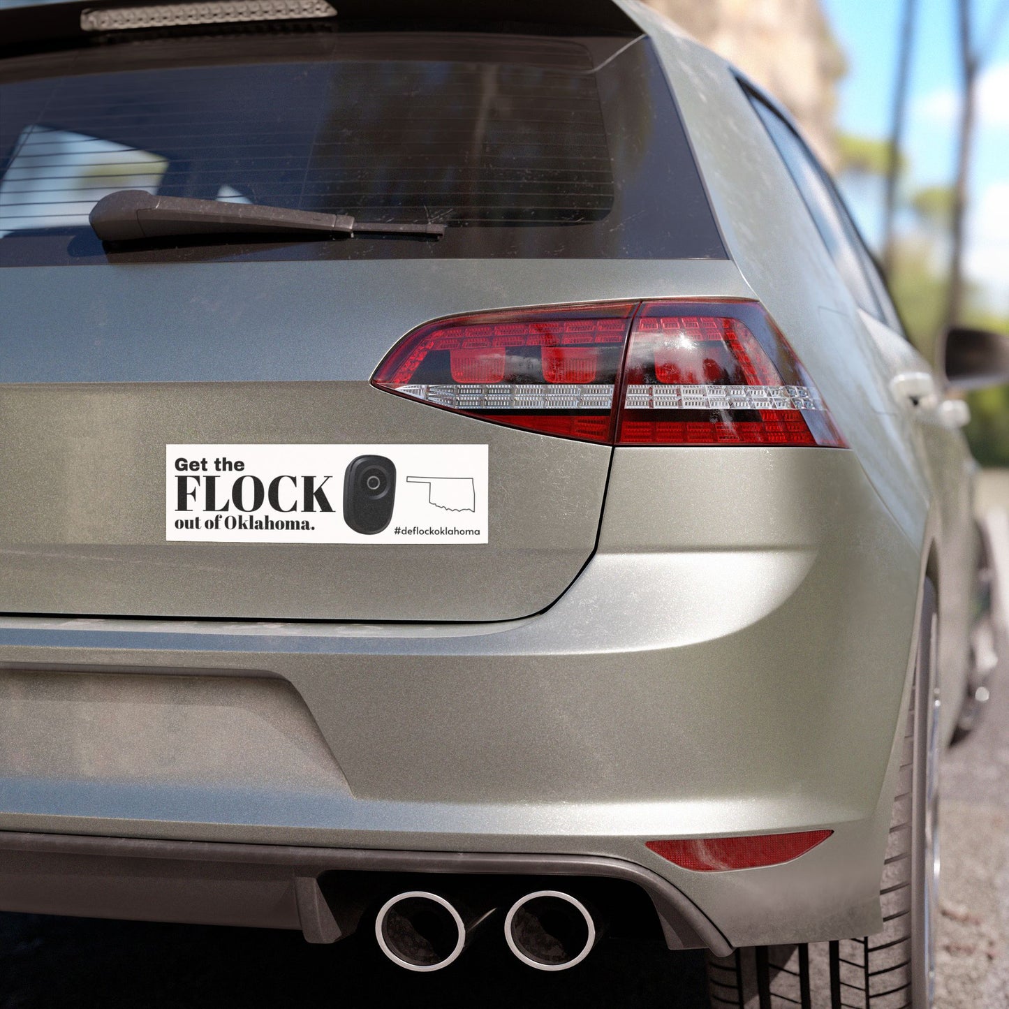 Car Magnet — “Get the Flock out of Oklahoma” Bumper Sticker